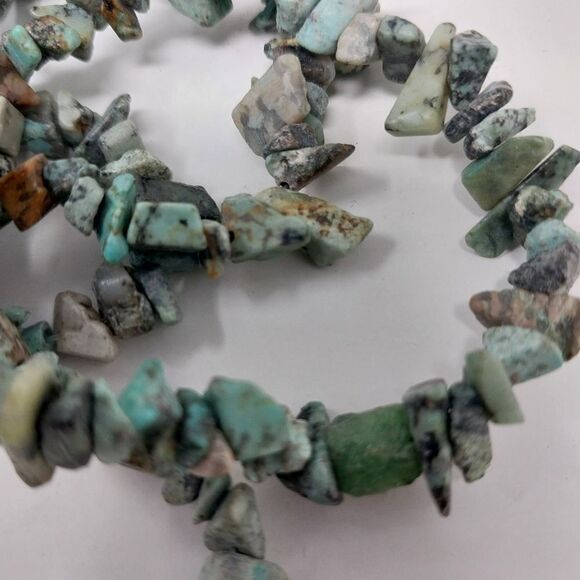 One Strand Raw Turquoise Beads - Picture 7 of 8